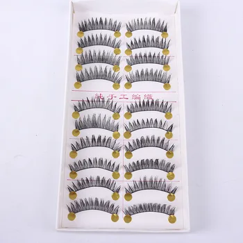 

10 Pairs 3D Mink Lashes Handmade Natural Wispy Fluffy Volume Fake Lashes Makeup Extension Silk Eyelashes