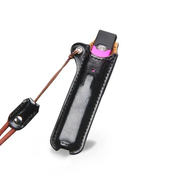 

Leather Case For JUUL Portable Protect Full Cover Skin With Lanyard Accessories Anti-fall Magnetic E-cigarette Protective Case