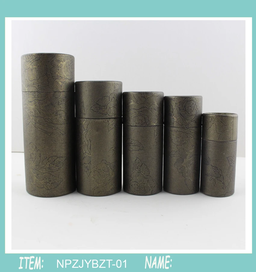 

1000PCS Kraft paper Tube Oil bottle packaging Cardboard Jar for gift jewelry cosmetics essential oil Bottles round packaging