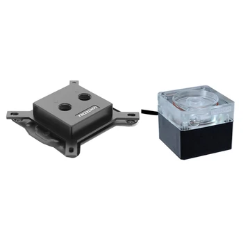 

Freezemod 1 Set Pooc Cpu Water Cooler Block Sprayable Liquid Block & 1 Pcs Computer Water Cooling Mute Pump