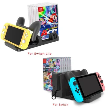 

Multi-functional Charging Dock Haldissim Charging Dock Stand Station with 6 Game Card Boxes Storage for Nintend Switch