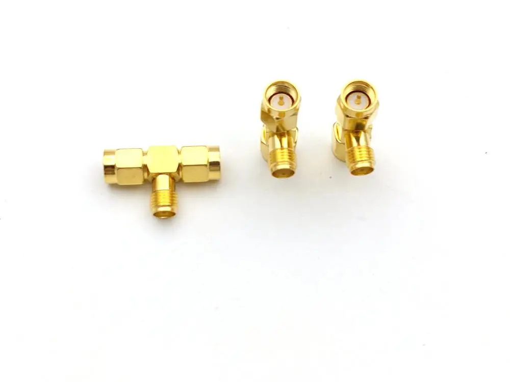 50pcs RF Coax SMA Female to Dual SMA Male Triple T RF Coaxial connector