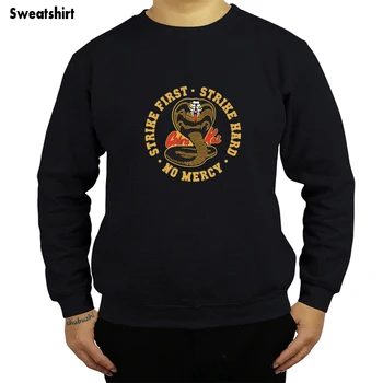

Karate Kid sweatshirt Cobra Kai Strike First Strike Hard No Mercy HD Logo hoodie Basic hoody Mens sweatshirt sbz8374