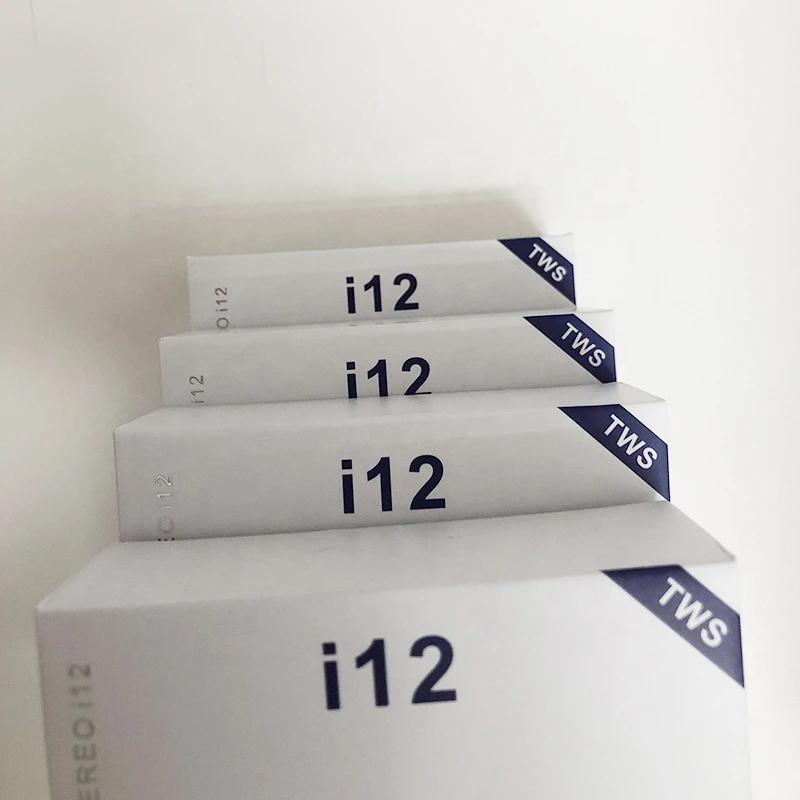 20 pcs/lot i12 TWS Wireless Bluetooth 5.0 Sport Earphone Call Earpiece Headset Stereo Smart Touch Earphones With Pop Earphone