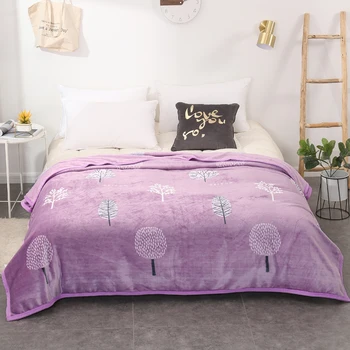 

Blanket for Fall WinterPurple All Season Warm Lightweight Soft Queen Size Fleece Blankets for Couch Bed Sofa 79"x91"