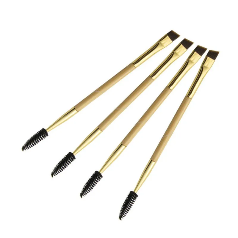 Eyebrow Brush Luxury Golden Double Ended Angled Bamboo Handle Make Up Tools For Make up Professional Eyesbrow Brush Eyebrow Brush Luxury Golden Double Ended Angled Bamboo Handle Make Up Tools For Make up Professional Eyesbrow Brush