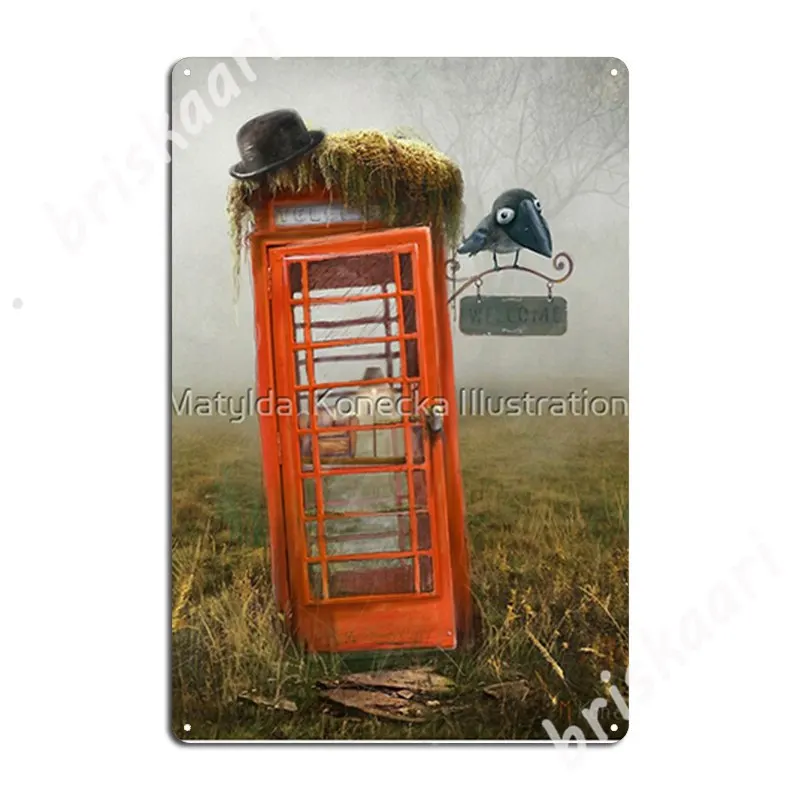 

Phonebox Cottage Metal Signs Plaques personalized Club Bar pub Tin sign Posters
