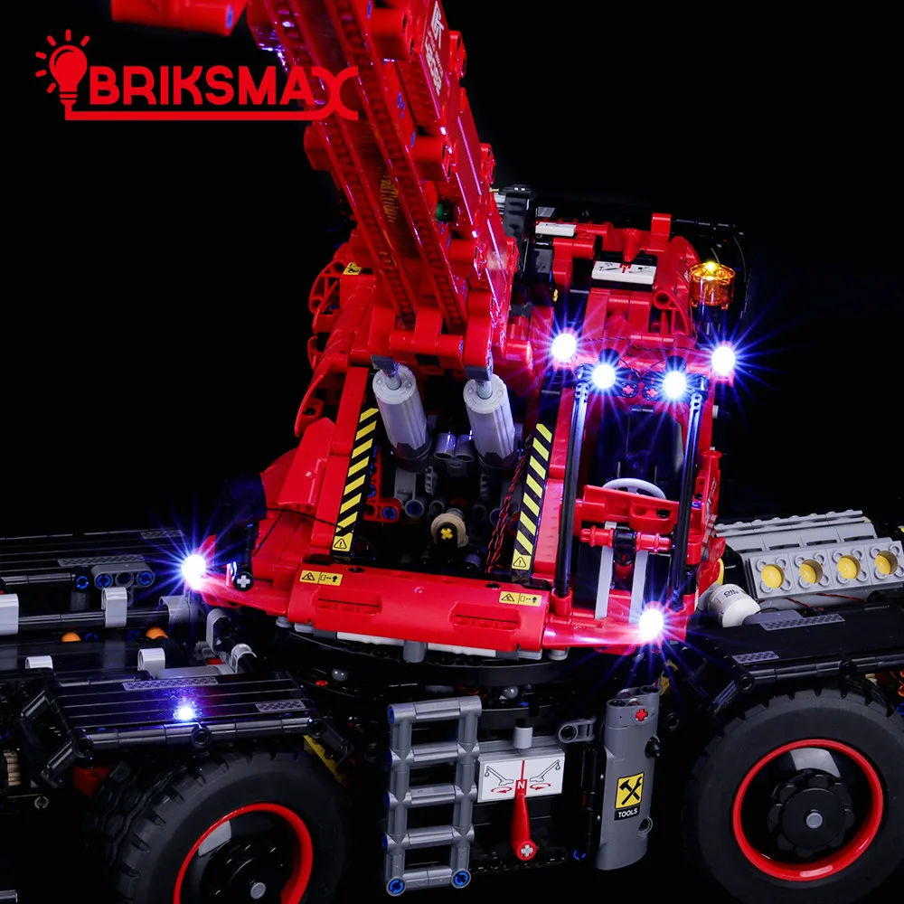 BriksMax Led Light Up Kit для серии Technic вездеходный кран строительные блоки совместимы с 42082(не включает модель