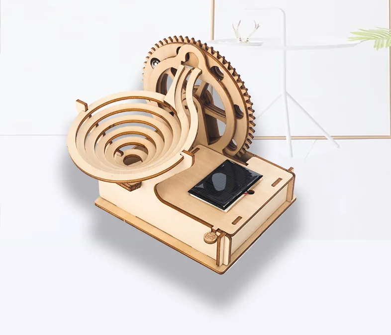 Игрушка на солнечной энергии 3D пазл DIY лазерная резка деревянная модель