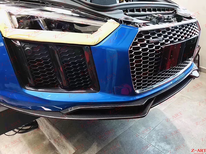 Z-ART для Audi R8 передний спойлер из углеродного волокна для R8 передний спойлер из углеродного волокна для Audi R8 передний подбородок из углеродного волокна 20016
