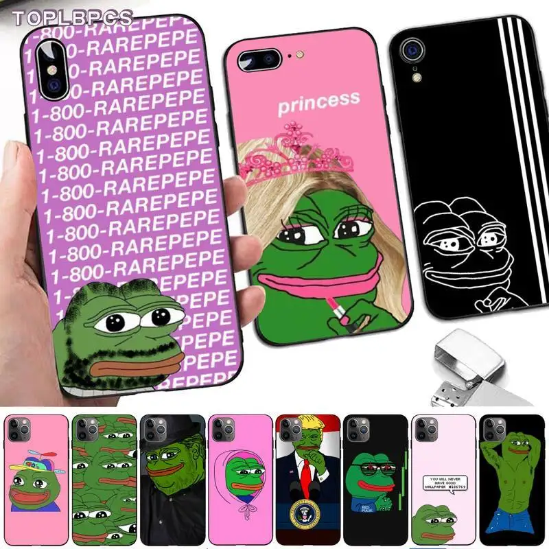 TOPLBPCS Internet Meme Smug Frog Pepe чехол для телефона iPhone 8 7 6 6S Plus X 5 5S SE 2020 XR 11 pro XS MAX|Бамперы| |
