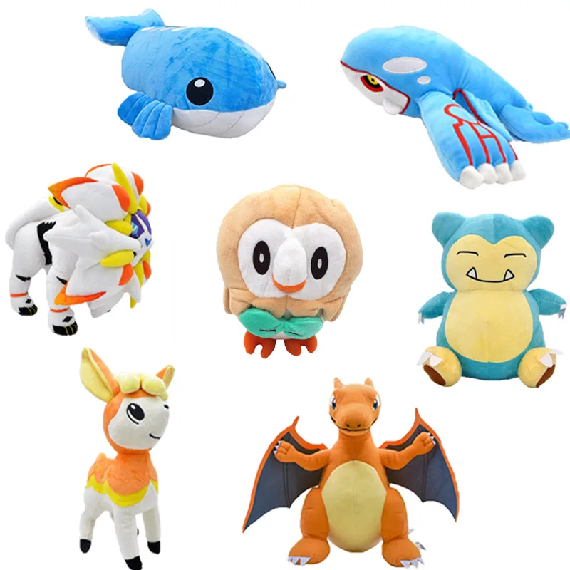 25 42 см Пикачу Чаризард Lapras Jigglypuff Dragonite Snorlax Psyduck Ditto Cubone плюшевые игрушки мягкие