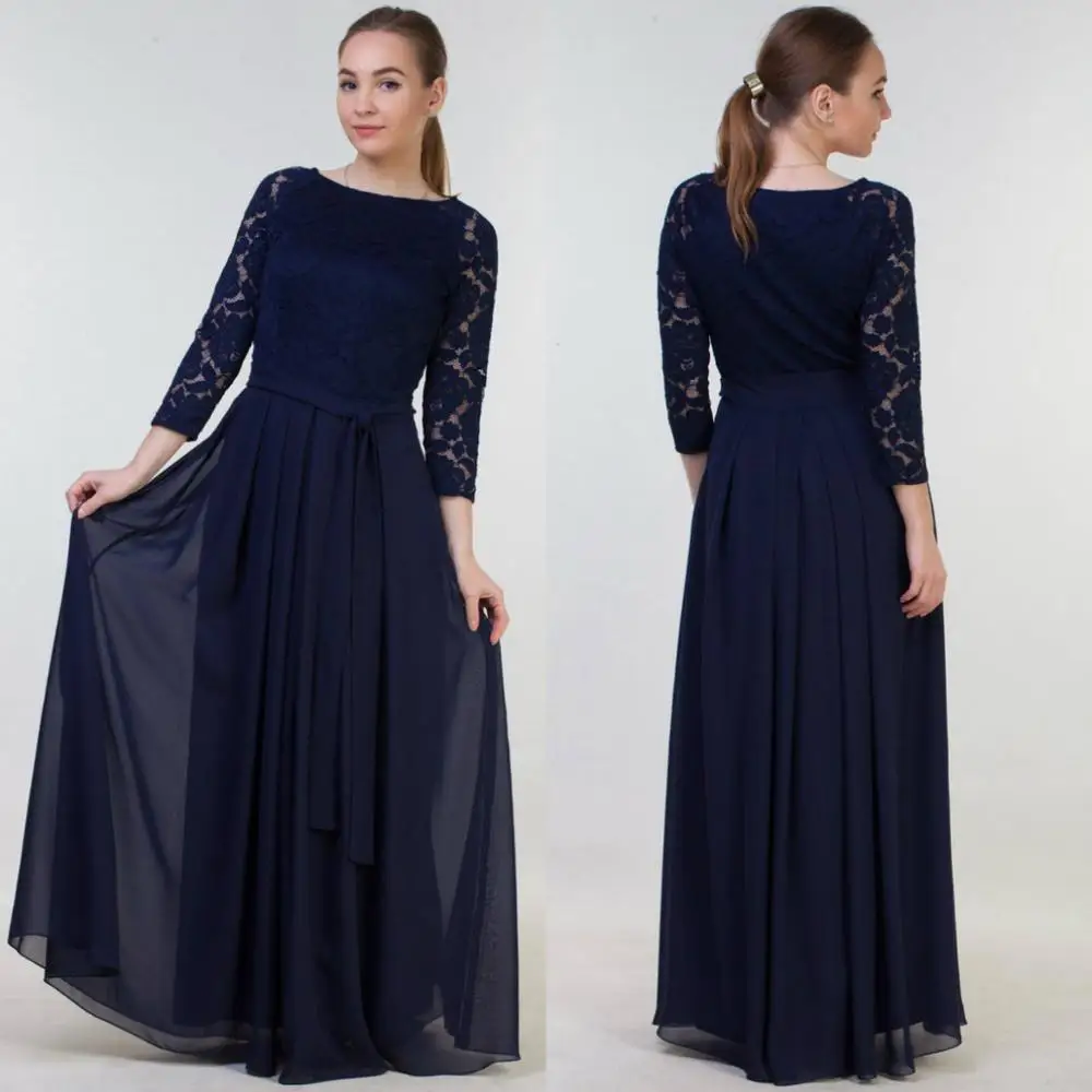 2020 Chiffon Moeder van de Bruid Jurken Jewel Lange Mouwen Kant Applicaties Avondjurken Floor Lengte Bruiloft Gast Jurk 2020 Chiffon Moeder van de Bruid Jurken Jewel Lange Mouwen Kant Applicaties Avondjurken Floor Lengte Bruiloft Gast Jurk