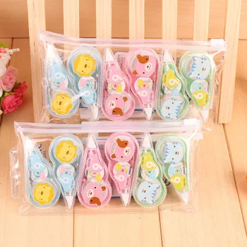 

6 / pcs set mini simple animal correction belt correction stationery corrector student gift school office supplies
