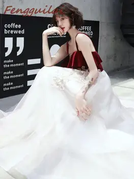 

Women Dress Sexy Strapless Elegant 2020 Natural Sequins Shiny Wedding Bridal Evening Gown Party Long Birthday Dress For Women