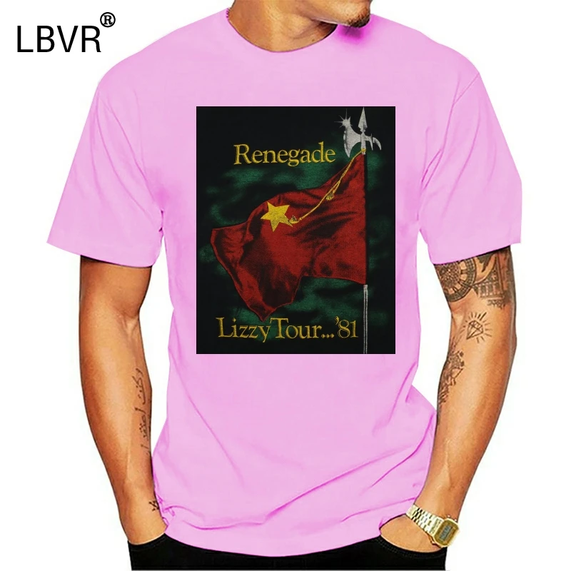 Thin Lizzy 1981 Renegade Tour Heavy Metal Blues Rock Band Tshirt all size | Мужская одежда