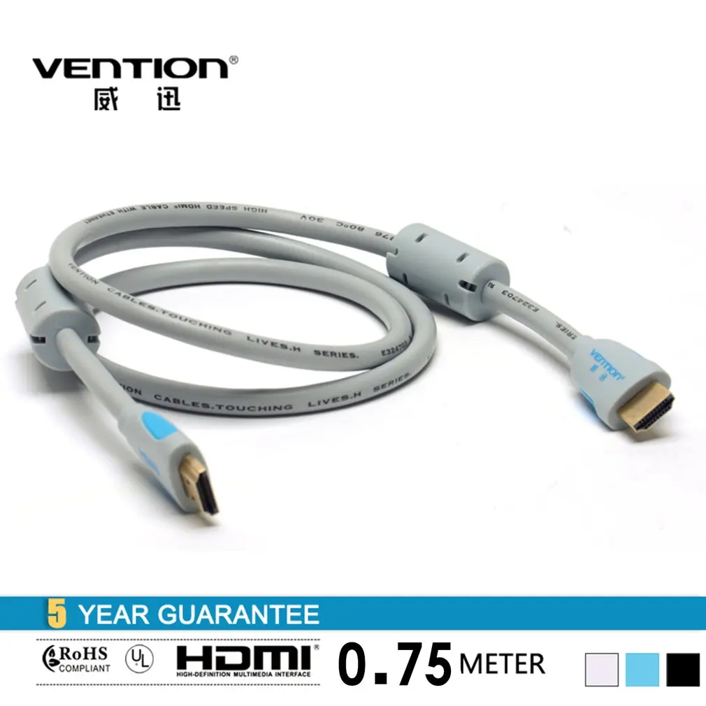 Vention HDMI кабели двойное магнитное кольцо стандарт папа-папа 2,0 4K 1080P Ethernet для ПК Blu-Ray DVD tv