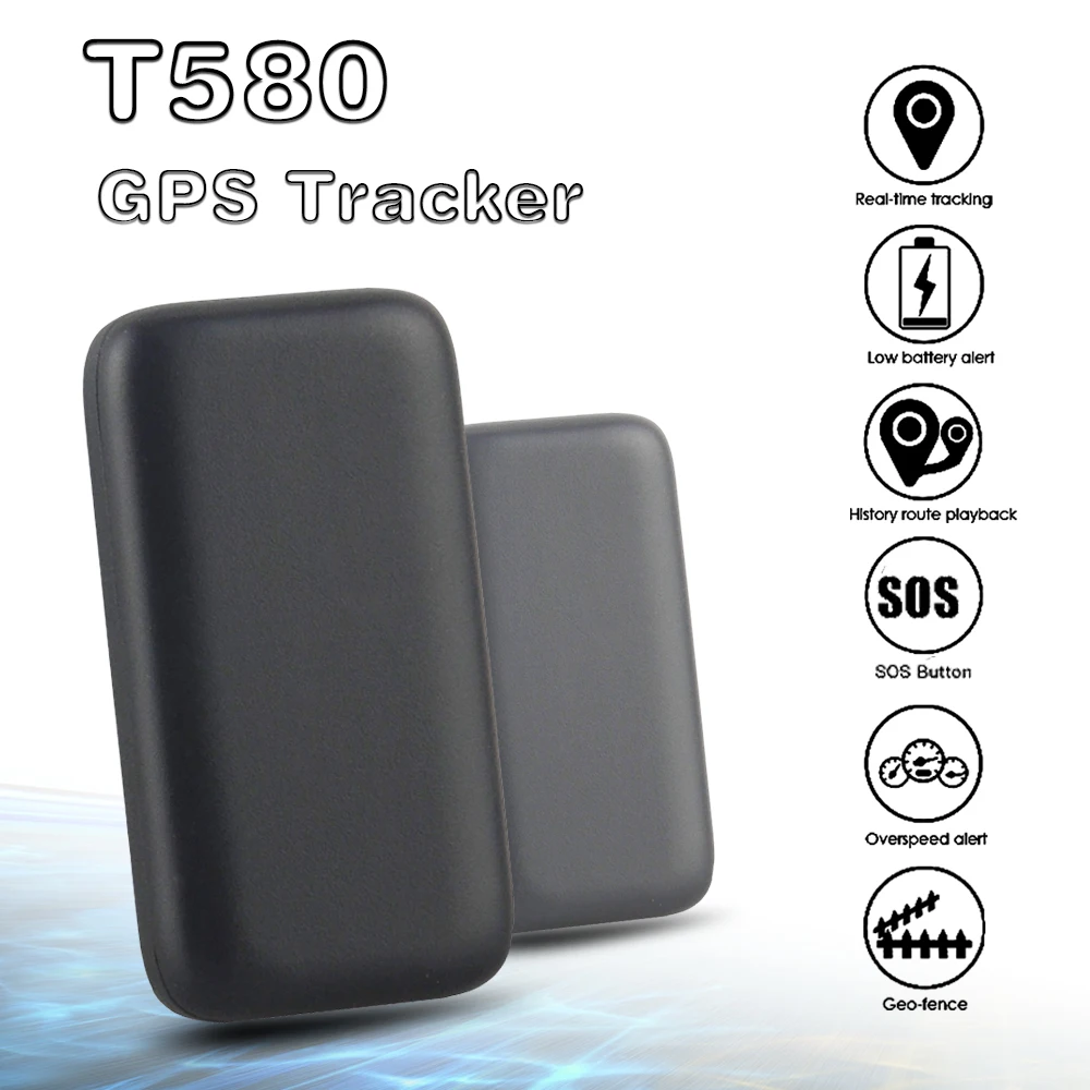 Водонепроницаемый GPS трекер T580 встроенная кнопка трекера перезаряжаемая батарея
