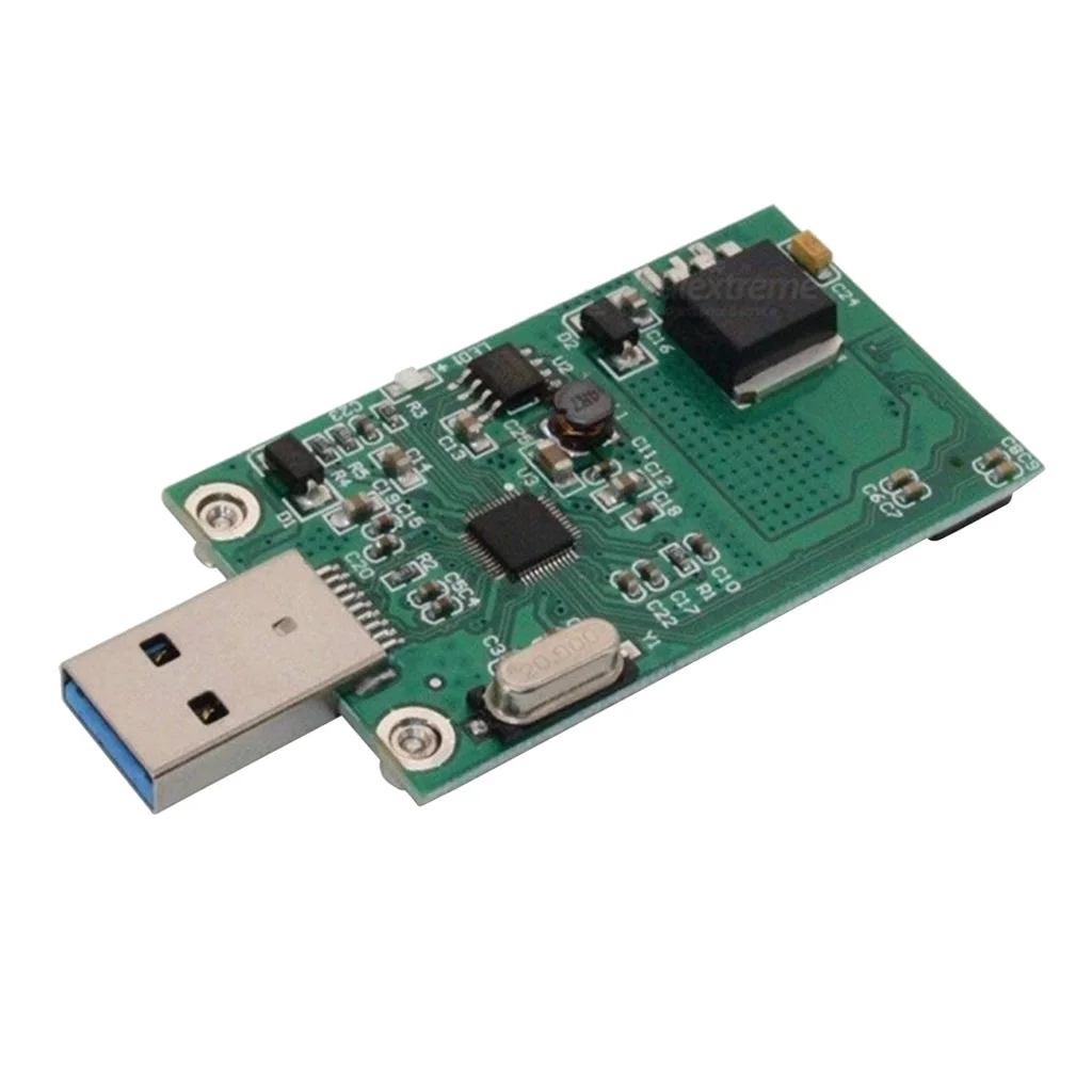 1pcs Mini PCI-e MSATA SSD To USB3.0 Converter For 1.8 