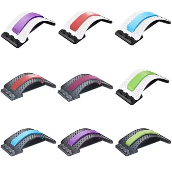 

1pc Back Stretch Equipment Massager Magic Stretcher Fitness Lumbar Support Relaxation Spine Pain Relief multi color