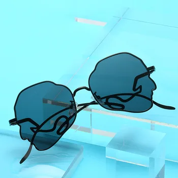 

2019 New Style Trend Metal Frame Sun Glasses Men And Women Aviation Sunglasses Couples Sunglasses Cool Head Glasses