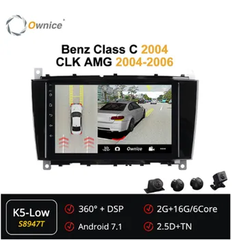 

Ownice 360 Panorama 6Core Android 7.1 Car DVD GPS ForMercedes Benz Class C 2004/CLK AMG 2004 - 2006 GPS Car Head Unit Radio 4G