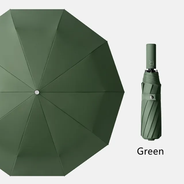 10K Strong Wind Resistant Folding Automatic Umbrella Men Parasol Big Umbrellas Business Portable Women Rain Umbrella Paraguas Green