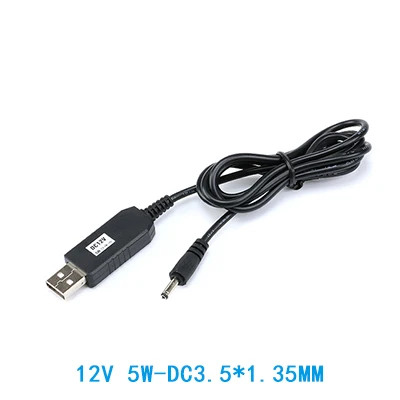 USB повышающий кабель USB DC 5 В к DC 9 в DC 12 В Повышающий Модуль повышающий преобразователь адаптер кабель 5 Вт 8 Вт 3,5*1,35/5,5*2,1 мм разъем - Цвет: As show