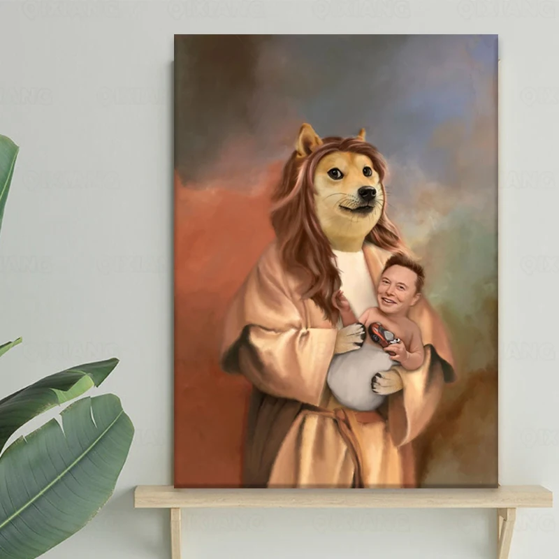 Engraçado Capivara Doge E Elon Meme Mania Posters Canvas Pintura Animal  Wall Art Imagem Para Modern Living Room Home Decor - AliExpress