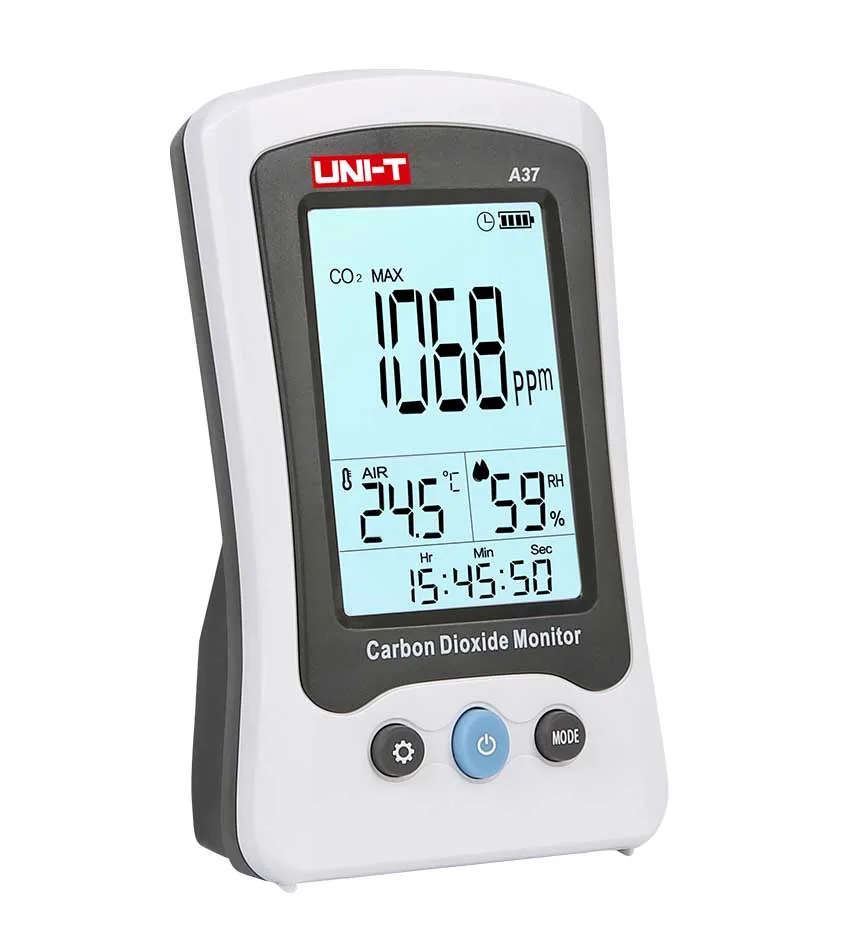 US $80.99 Uni T A37 Digital Carbon Dioxide Detector Laser Air Quality Monitor Monitoring Tester Co2 Meter Detection Co2 Detection