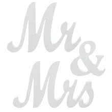 Деревянные английские слова деревянные MR& MRS Свадебные реквизиты серебристого цвета буквы для домашнего свадебного украшения Европейский стиль