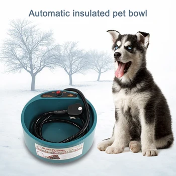 

Dog Bowl Heating Feeding Feeder Water Bowl Pet Dog Cats Puppy Winter Heating Pet Feeder Food Container Feeding