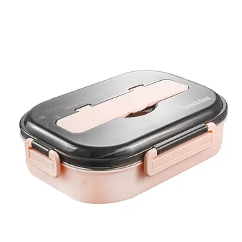 

1000ml Portable 304 Stainless Steel Lunch Box With Compartments Tableware Bento Box For Kids Microwave Food Container Box
