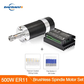 

500W CNC Brushless Spindle Motor Kit ER11 collet Milling Machine & Collet Milling Cutter for CNC Brushless Motor Milling machein