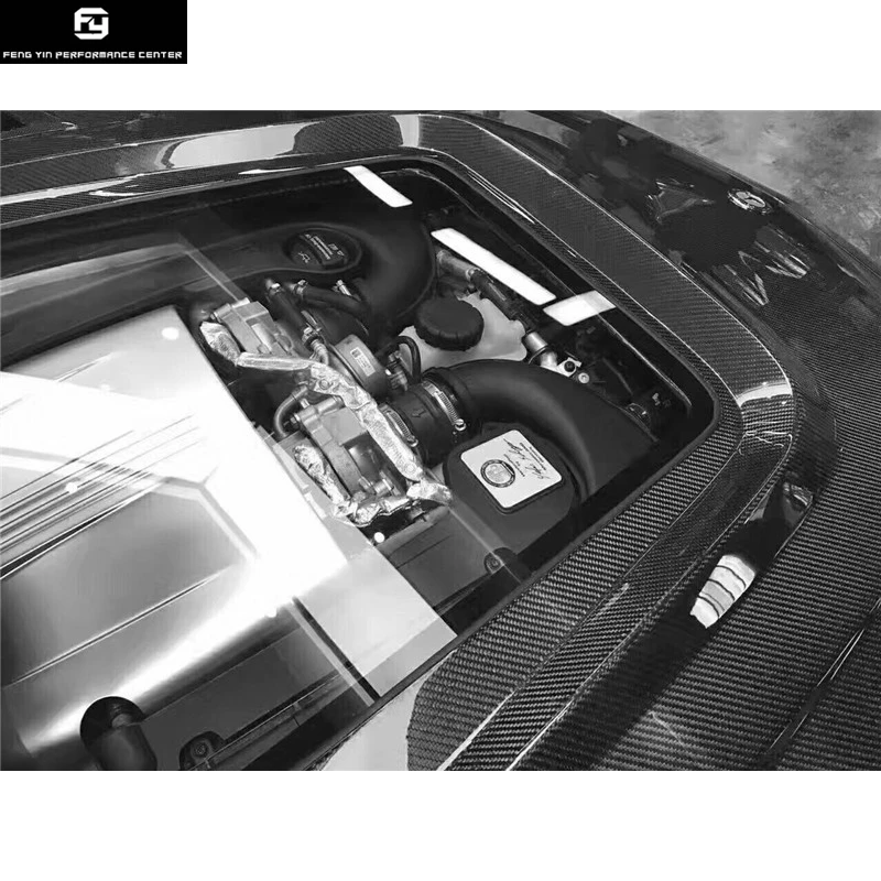 W205 реальные C63 AMG прозрачный углеродного волокна автомобиля Защитная крышка для капота двигателя вентиляционные отверстия для Mercedes Benz W205 C63 15-18