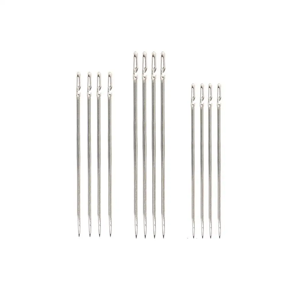 

6/12Pcs Stainless Steel Large Eye Needles Leather Sewing Needle Gold Needle Embroidery Tapestry Hand Sewing Accessories