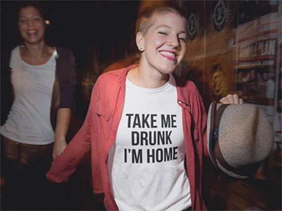 Футболка с надписью Take me Пьяный im home алкоголь вечевечерние tumblr со слоганом