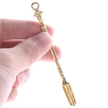 

1pc Mini Metal Spoon Medicine Bottle Use Sniffer Snorter Snuff Powder Tobacco Micro-tuning Shovel Smoking Accessories