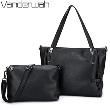 Комплект из 2 предметов, из мягкой кожи, кошельки и Сумки класса люкс Для женщин через плечо, женские сумки-мессенджеры для Для женщин Повседневное Сумка-тоут Сумки Sac A Main Femme