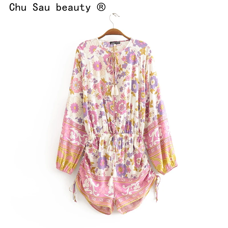 Chu Sau beauty новая мода бохо цветочный принт соединенные шорты женские праздничные