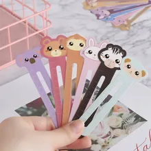 30 шт./кор. с милыми животными, закладка для книги мини Бумага линейка книги зажимы дневник этикетки открытка школьные канцелярские принадлежности