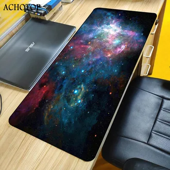 

Space Star Game Mouse Pad Large Size Gray Gradient Desktop Keyboard Lock Border Washable Rubber Pad