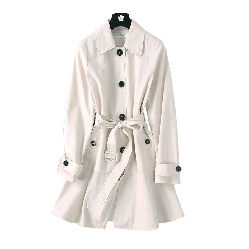 

Korean Autumn Khaki Long Sleeve Jacket Women Coat Chaquetas Mujer Invierno 2020 Windbreaker Women Jackets D6018