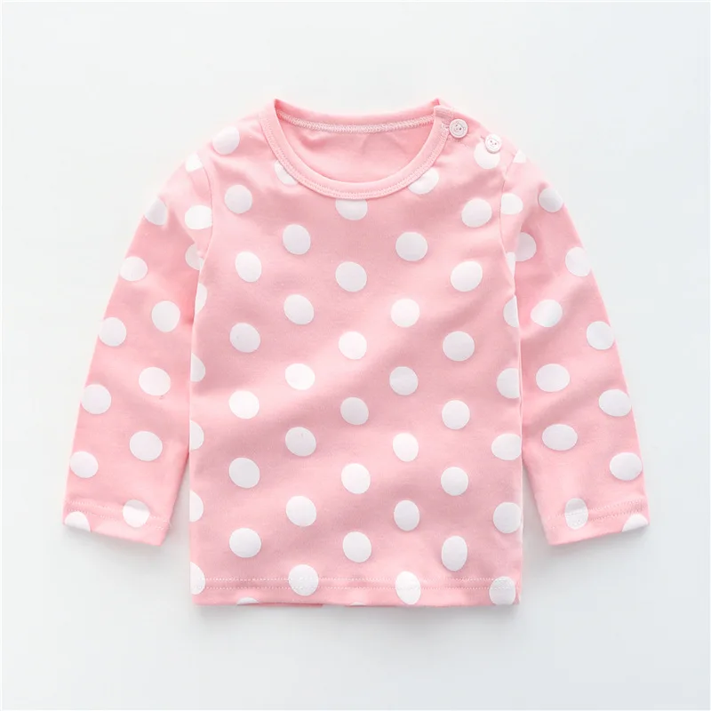 Autumn Baby Girls Boys Cotton Infants Tops Long-sleeved T-shirts Winter Toddler Casual Cartoon T Shirt Newborn Clothing Tshirt - Цвет: 14