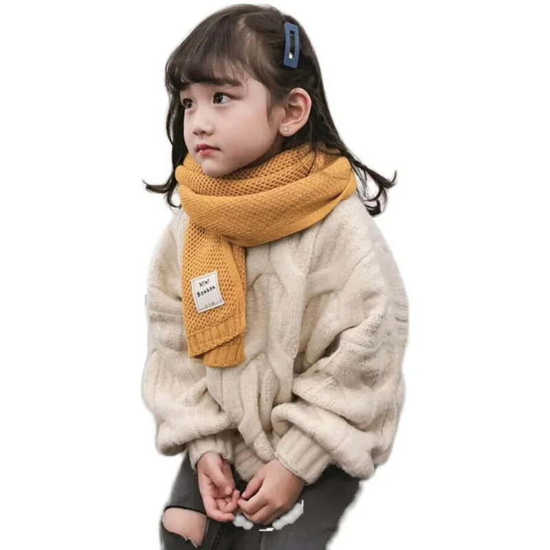 Boys' scarf autumn winter Korean fashion children's Knitting Baby Bib wool knitting winter versatile female warm girl