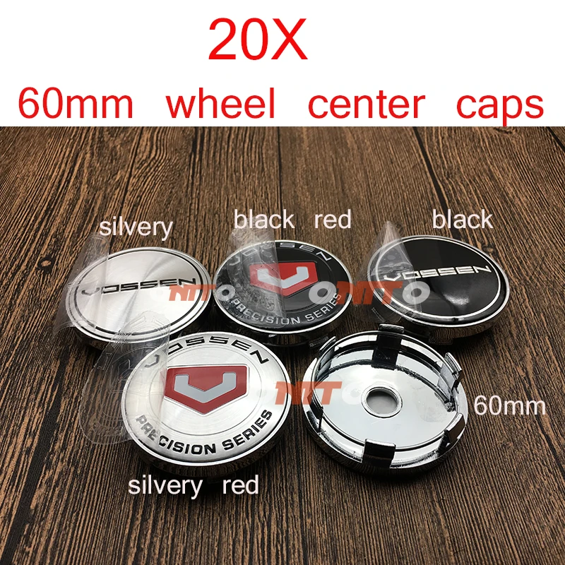 

20PC 60mm 2.36inch Chrome Base VOSSEN Logo Auto Accessories Emblem Car Wheel Center Centre Rim Cap Cover for A1 A2 A3 A4 A5 A6