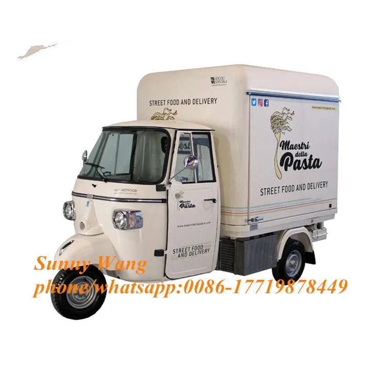 

Ape piaggio truck mini caravan ice cream tricycle retro electric bike cart gelato cart remolque de comida street food car