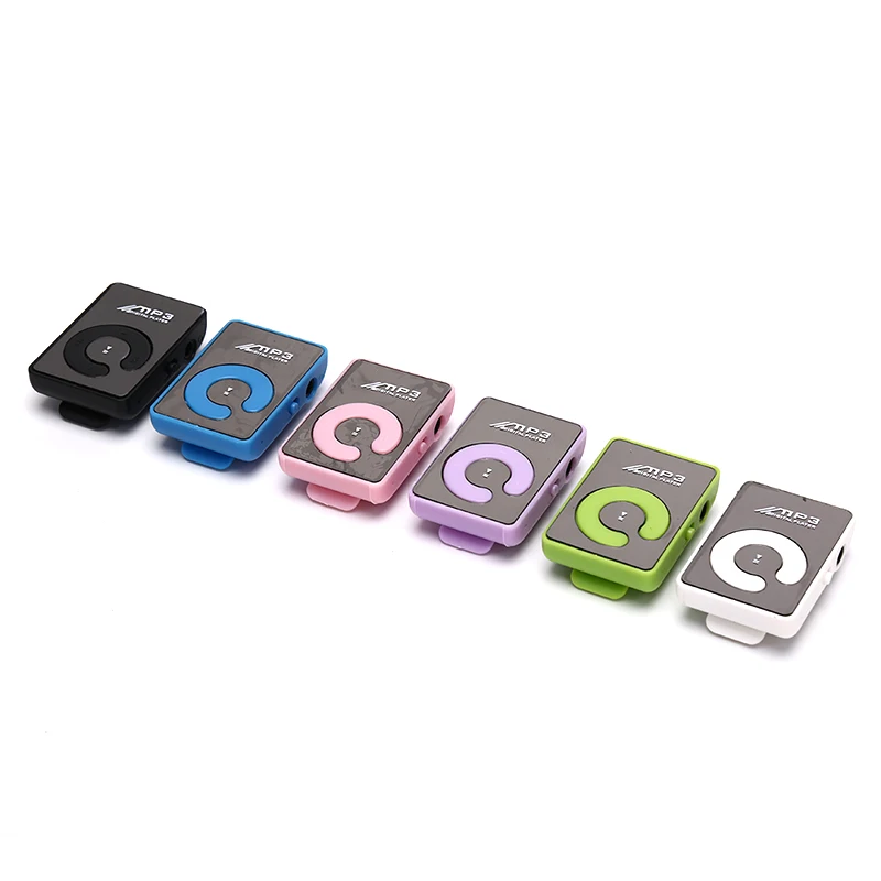 Мини mp3 плеер с зеркальной клипсой портативный модный спортивный USB Цифровой