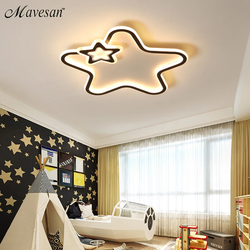 

New Modern Stars Led Ceiling Lights For Living Room Bedroom White /Black/Blue/Pink Color Surface Mounted Lighting Lamp Fixtures