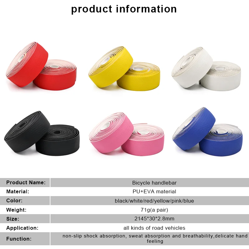 Road Bike PU Leather Perforated Belt Bicycle Breathable Handlebar Tape Soft Bike Handlebar Tape MTB Fixed Gear Belt Accessories bike handlebar tape bicycle grips